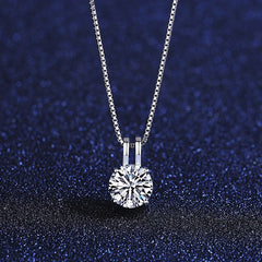 925 Sterling Silver 1ct Moissanite Pendant