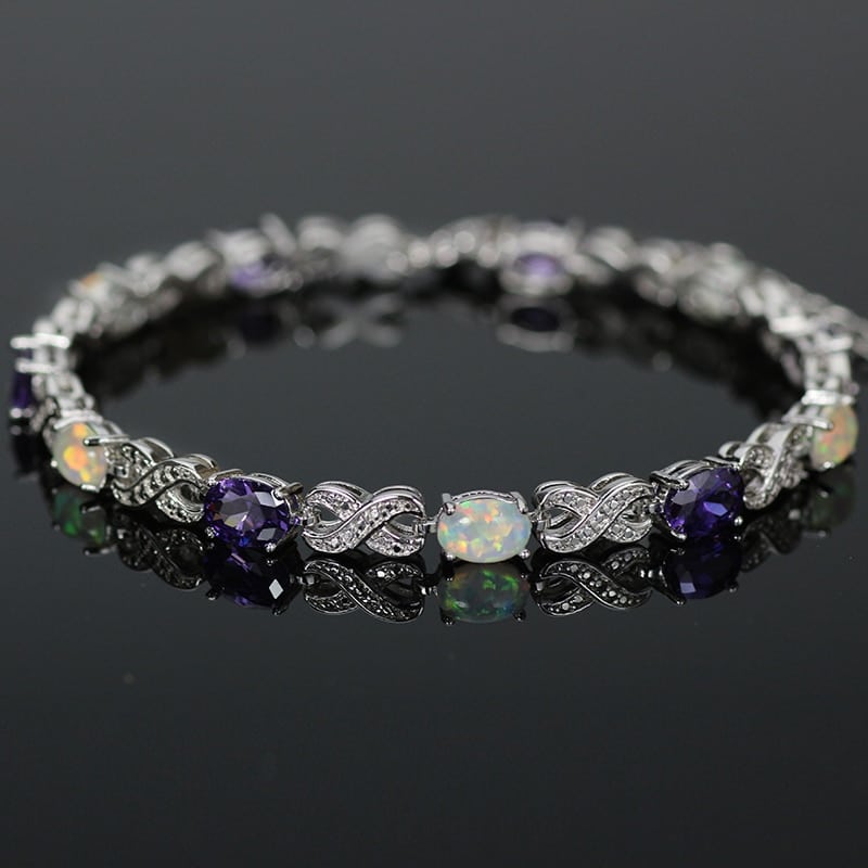 Fashion Sparkling Opal Women's Chain Bracelet