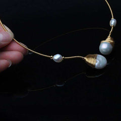 Women's Adjustable Pearls Choker