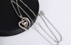 Silver Heart Shaped Pendant Necklace