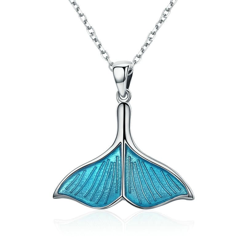 Cute Whale's Tail Shaped Silver Women's Pendant Necklace