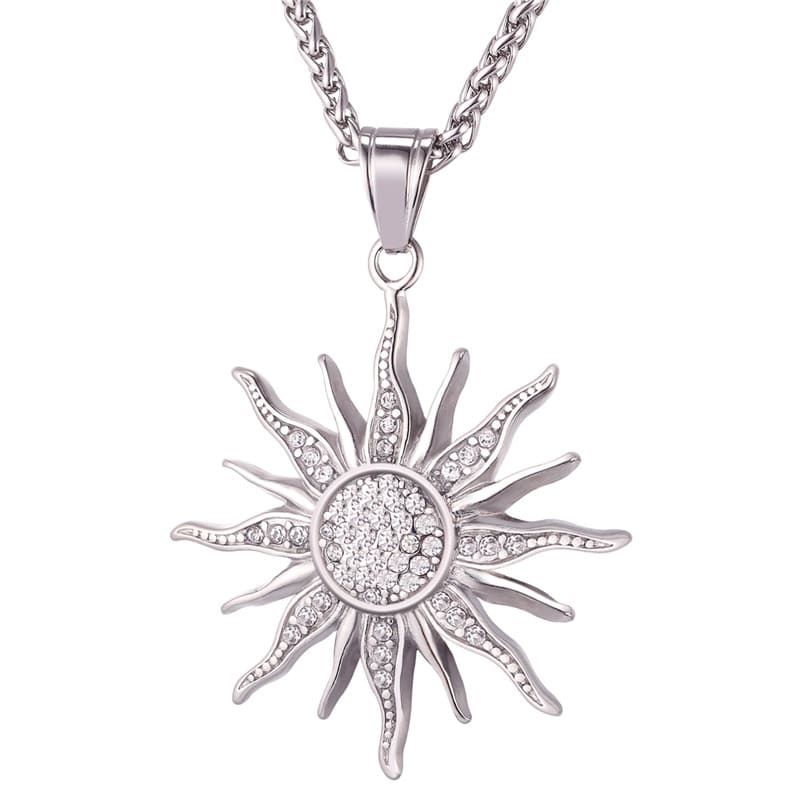 Baroque Style Rhinestone Sun Women's Pendant