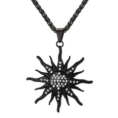 Baroque Style Rhinestone Sun Women's Pendant