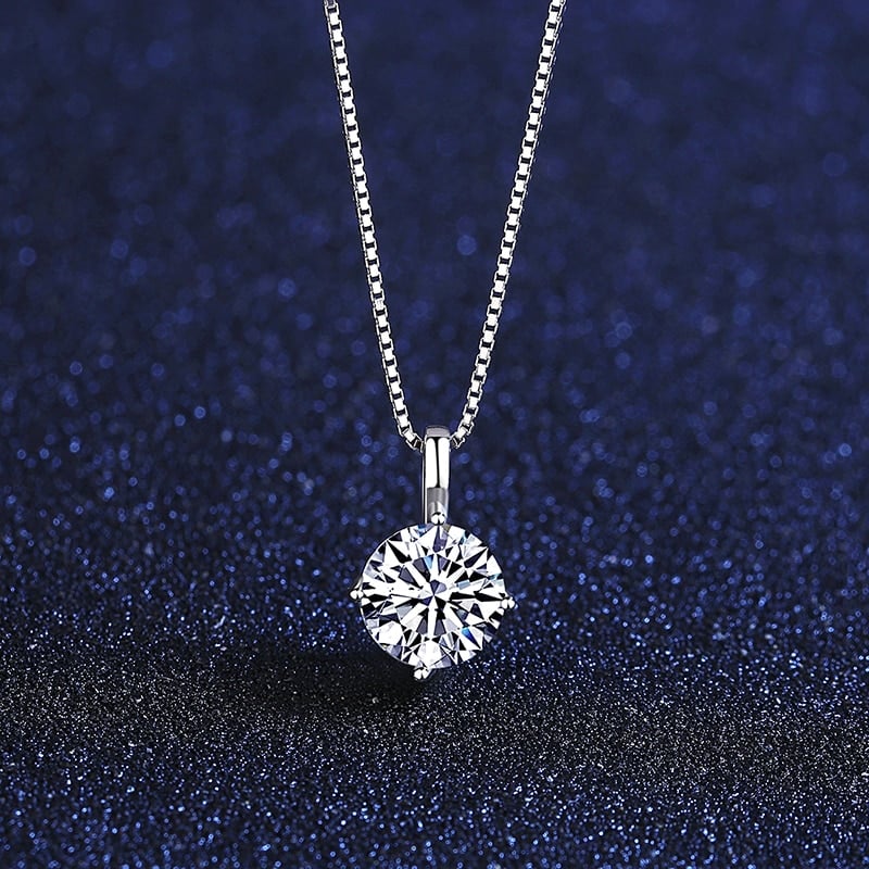Natural Moissanite Diamond Necklace for Women