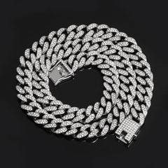2 Layer Iced Out Chain Necklaces for Wedding