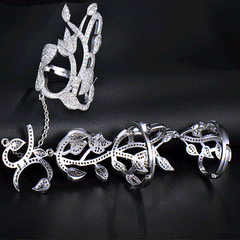 Women's Unique Two-Fingers Ring