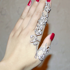 Women's Unique Two-Fingers Ring