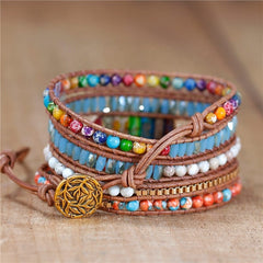 Women's Heart Charm Beaded Bracelet