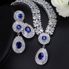 Luxury Colorful Cubic Zirconia Women's Jewelry Sets