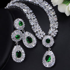 Luxury Colorful Cubic Zirconia Women's Jewelry Sets