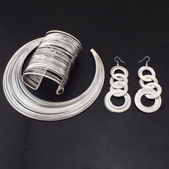 Multilayer Metal Wire Jewelry Set