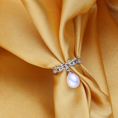 Magnificent 925 Silver Pearls Women's Jewelry 4 pcs Set