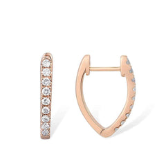 14K 585 Rose Gold Hoop Earrings