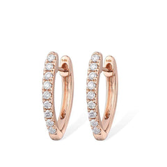 14K 585 Rose Gold Hoop Earrings