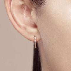 14K 585 Rose Gold Hoop Earrings
