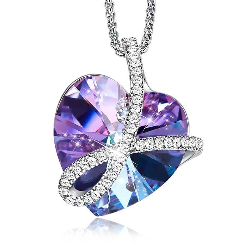 Embellished with Swarovski Crystals Heart Pendant Necklace