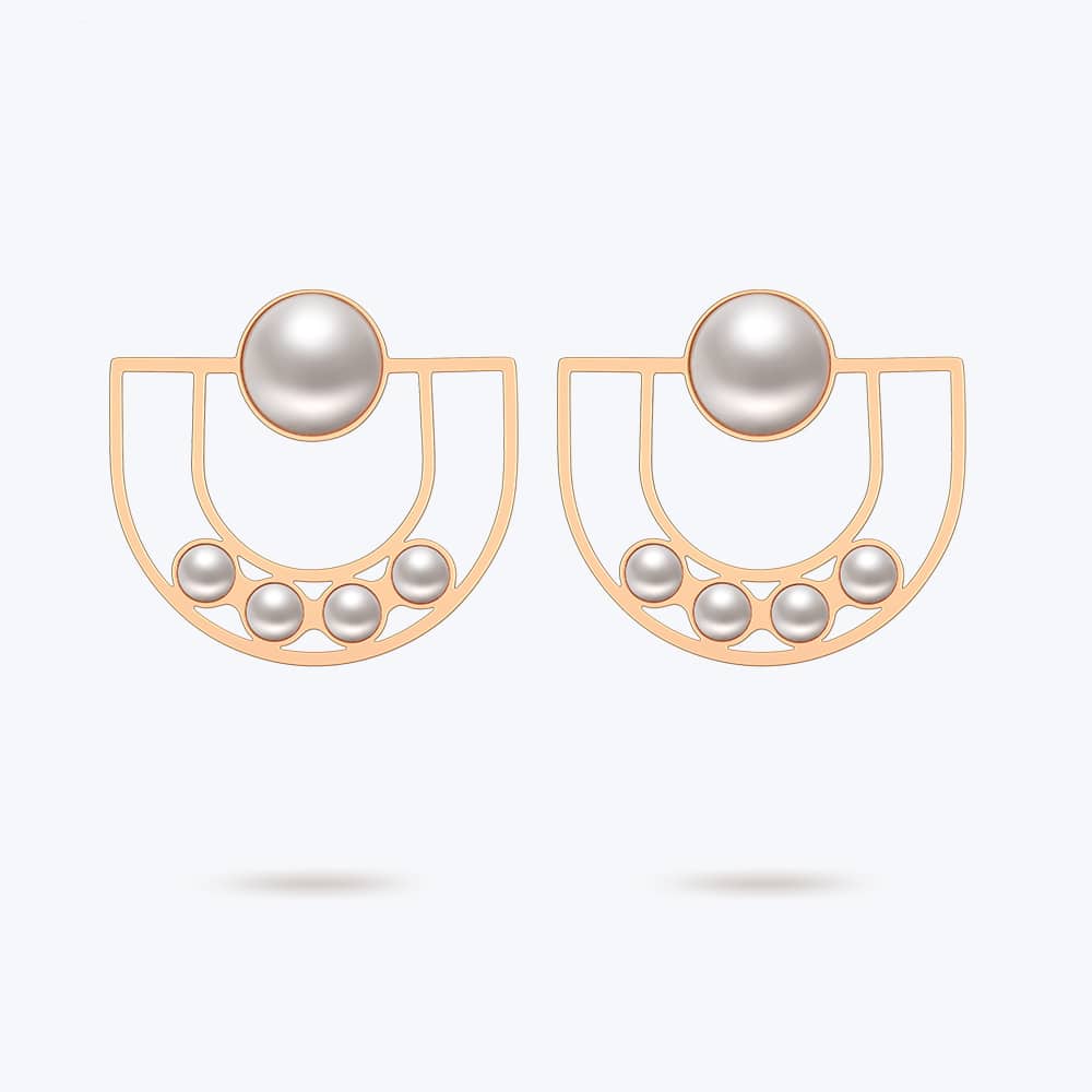 Women's Lovely Pearls Stud Earrings