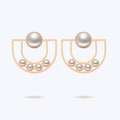 Women's Lovely Pearls Stud Earrings