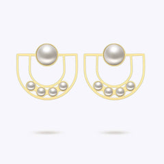 Women's Lovely Pearls Stud Earrings