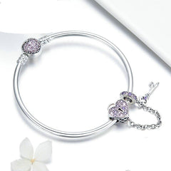 Fashion 925 Silver Charm Bangle