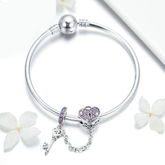 Fashion 925 Silver Charm Bangle