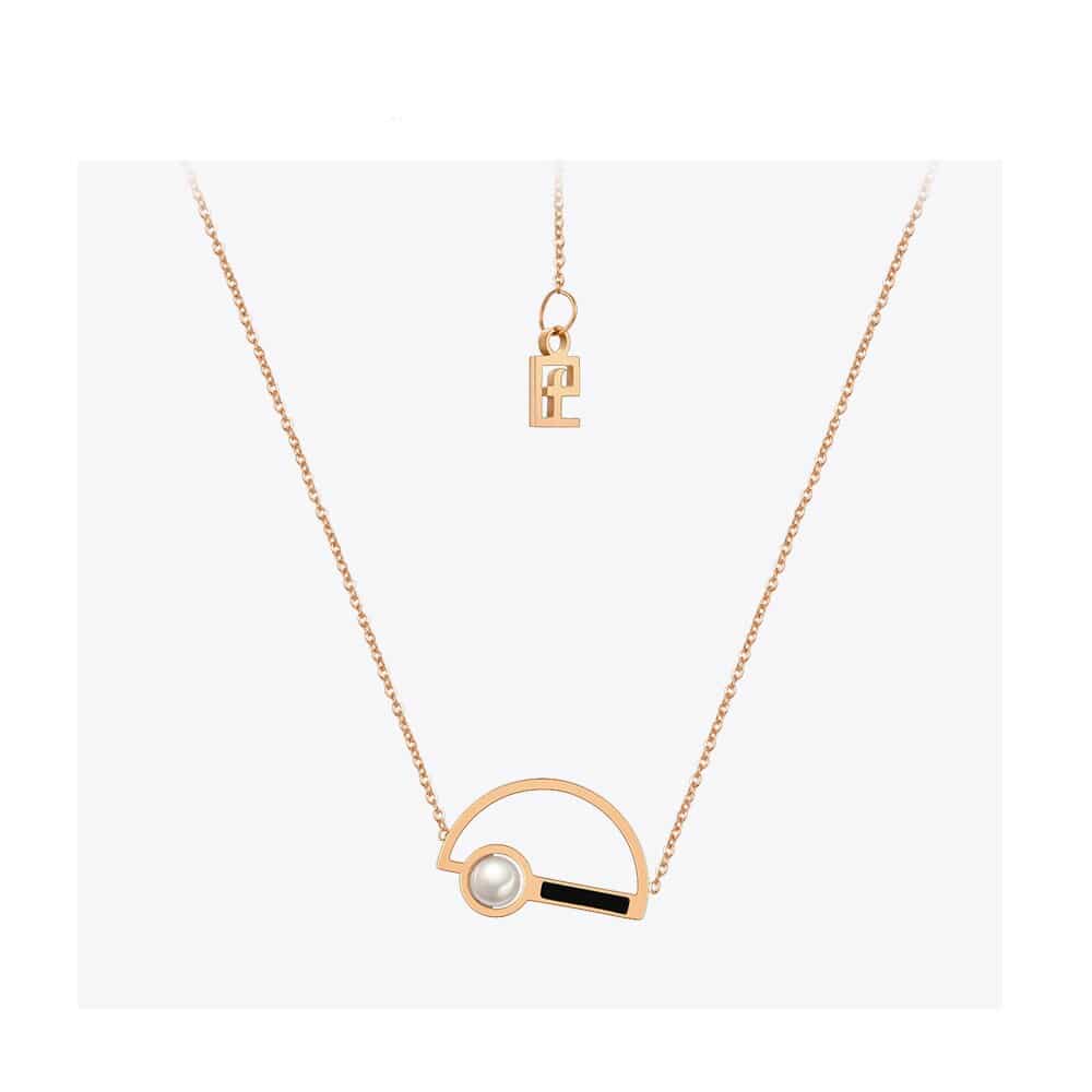 Letter D Pearl Necklace for Women