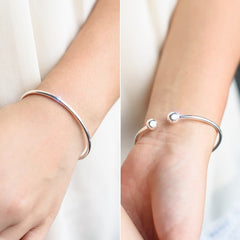 Women's Silver Minimalist Bangle