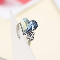 Crystal Heart Rhinestone Women's Ring