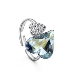 Crystal Heart Rhinestone Women's Ring