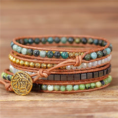 Genuine Leather Wrap Bracelet for Women