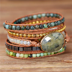 Genuine Leather Wrap Bracelet for Women