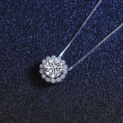 1ct Moissanite Pendant Necklace for Women