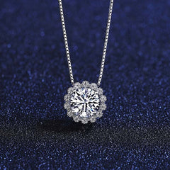 1ct Moissanite Pendant Necklace for Women