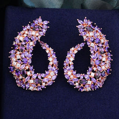 Crystal Frost Curl Drop Earrings