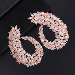 Crystal Frost Curl Drop Earrings