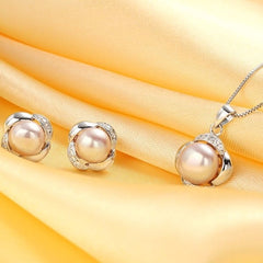 Exquisite Elegant Pearl Women's Jewelry Set