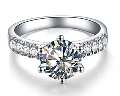 2CT Natural Moissanite Diamond Ring