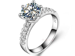 2CT Natural Moissanite Diamond Ring