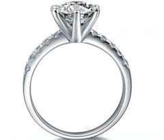 2CT Natural Moissanite Diamond Ring