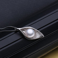 Leaves Shaped 925 Silver Pearls Women's Jewelry 4 pcs Set