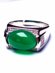 Natural Green Jade Ring