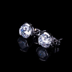 Bridal Party Round Crystal Necklace and Earrings Jewelry Set