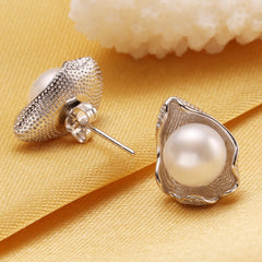 Big 925 Silver Pearls Women's Jewelry 4 pcs Set