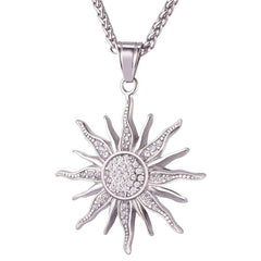 Exquisite Sparkling Rhinestone Metal Pendant Necklace