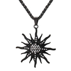 Exquisite Sparkling Rhinestone Metal Pendant Necklace