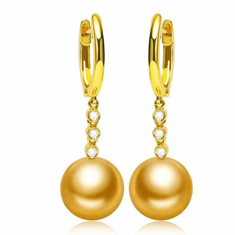 Women's Classic Gold Pearl Earrings