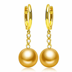 Women's Classic Gold Pearl Earrings