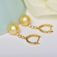 Women's Classic Gold Pearl Earrings