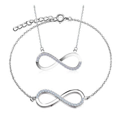 Crystal Zircon Infinity Design Women's Jewelry Set