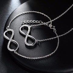 Crystal Zircon Infinity Design Women's Jewelry Set